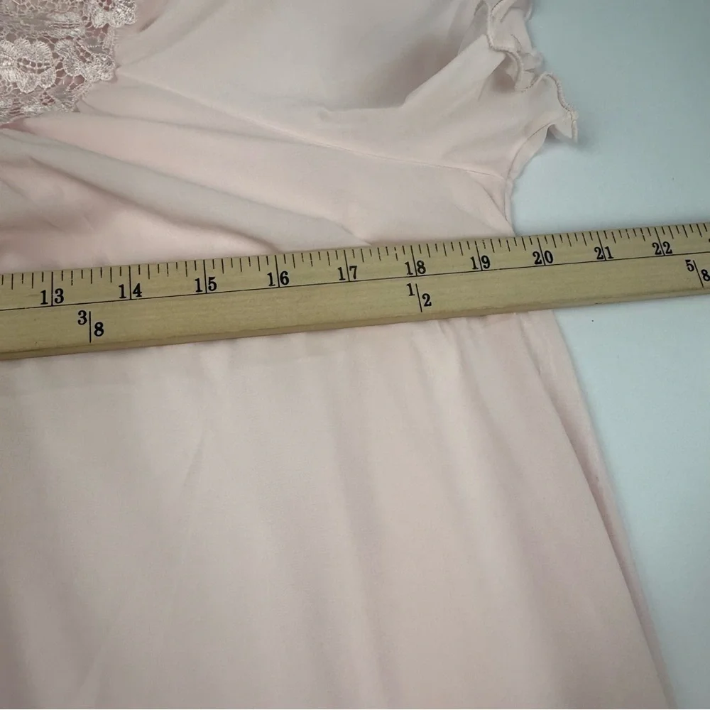 Vintage Shadowline Womens Medium Nightgown Pink Nylon New w/out Tags